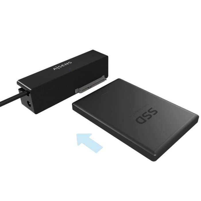 Aisens Adaptador SATA a USB-C ASE-35C02B para discos 2.5 y 3.5 pulgadas con alimentador Aisens Adaptador SATA a USB-C ASE-35C02B para discos 2.5 y 3.5 pulgadas con alimentador